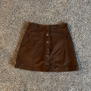 Abercrombie & Fitch Dark Brown Mini Skirt